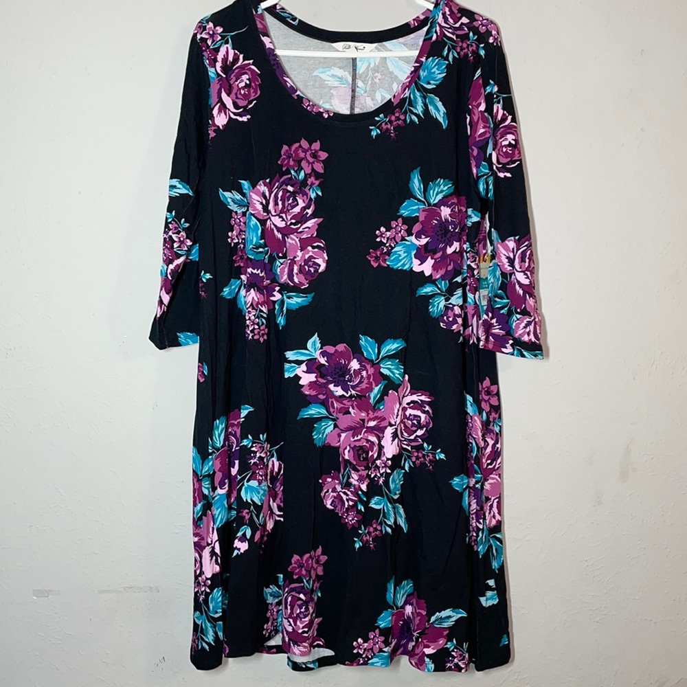 Pioneer Woman Black Floral Dress (NWT)
